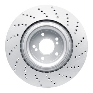 BMW M5 Brake Rotor (1) - Left Rear - R1 Concepts - GeoSPEC Coated Rotor - Drilled - `06-`10